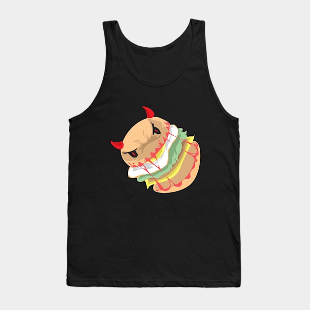 funny mounster burger Tank Top by aesthetic shop